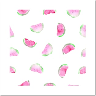 Watermelon slices in watercolor for fun summer and beach Posters and Art